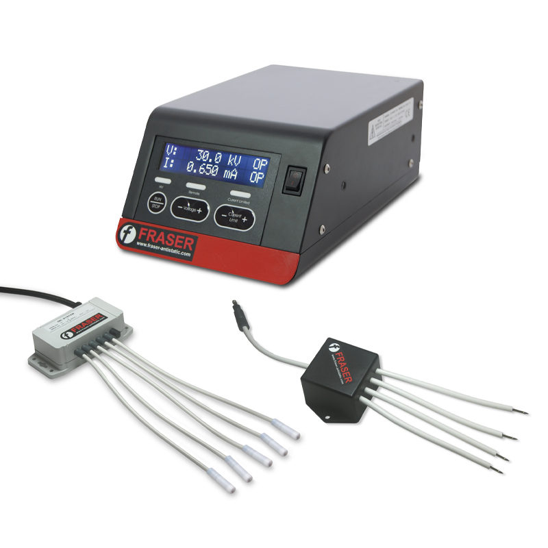 In Mould Labeling - specifieke accessoires om gericht statische elektriciteit aan te brengen